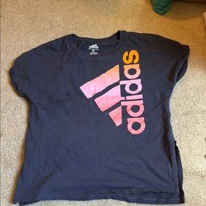 Adidas Blue and Pink Short Sleeve Tee